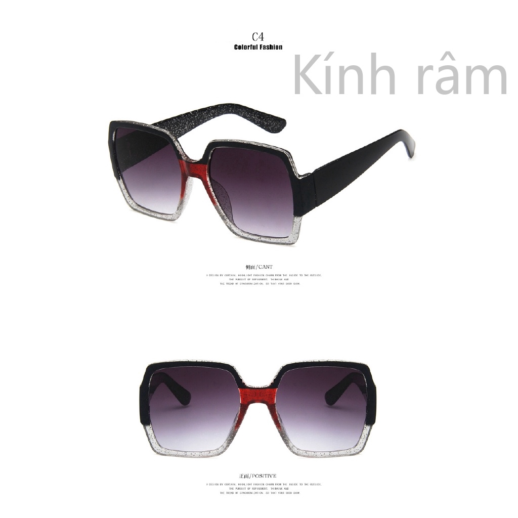 Kính râm gọng vuông phong cách cổ điển cho nữ