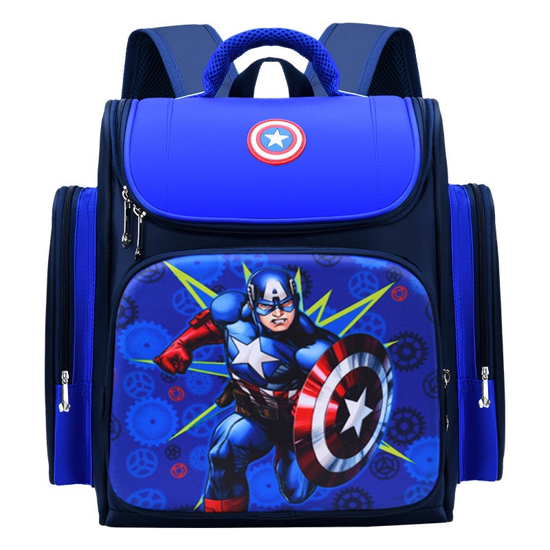 Balo Đi Học In Họa Tiết Hoạt Hình Spiderman Captain America Cho Trẻ Mẫu Giáo