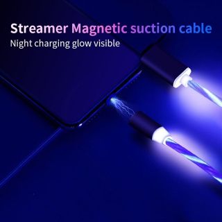 [Ảnh Thật] Cáp sạc Từ đèn LED  Nam Châm 360 độ.