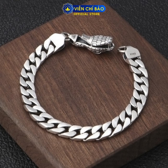 Lắc tay bạc nam Xà thủ chất liệu bạc Thái 925 mạnh mẽ nam tính thương hiệu Viễn Chí Bảo L100177