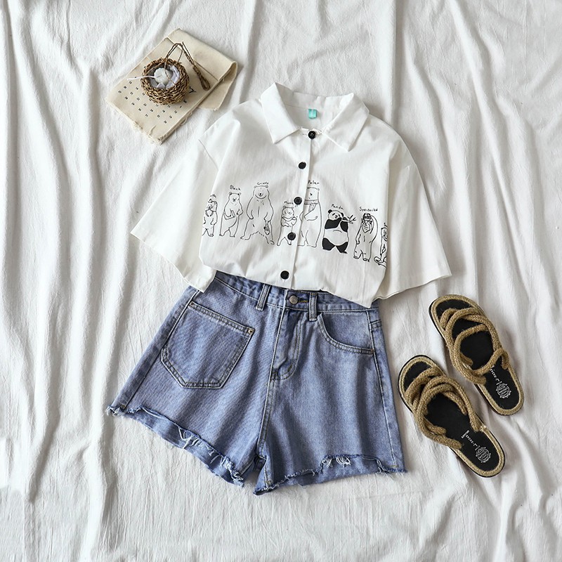 Áo Thun Polo Tay Ngắn Dáng Rộng Phong Cách Hàn Quốc Cho Nữ | BigBuy360 - bigbuy360.vn