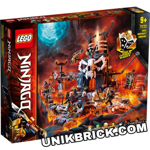 Lego UNIK BRICK 71722 Skull Sorcerer's Dungeons Ngục tối của phù thuỷ đầu lâu Ninjago chính hãng (như hình)
