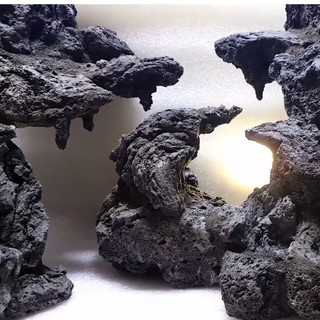 Đá Đen GIA LAI 1 Kg,đá ĐẸP,XỐP, NHẸ  cho bể thủy sinh, bể cá cảnh.