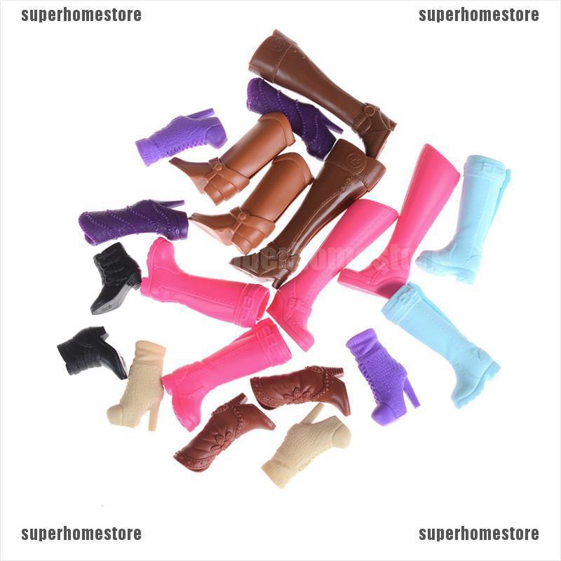 Giày bốt cao gót nhiều màu xinh xắn cho búp bê