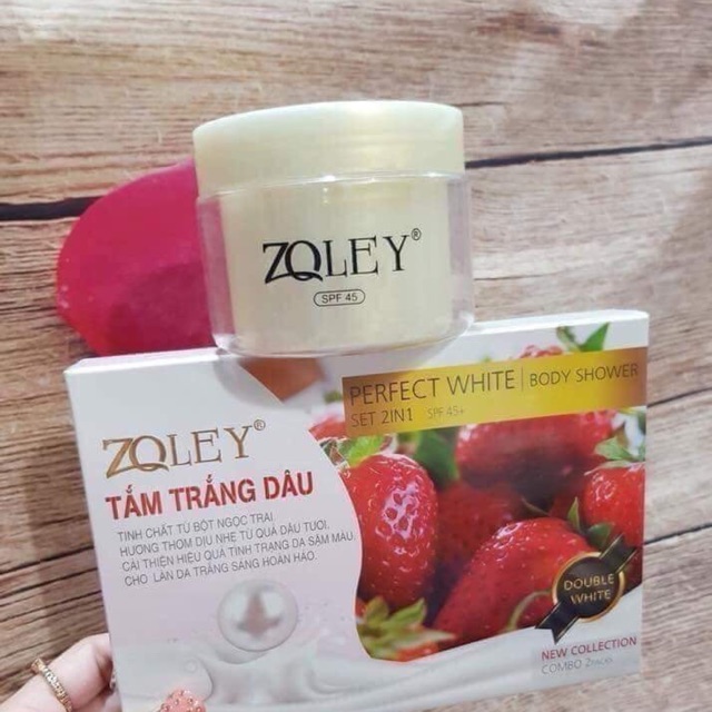 Combo body zoley + tắm trắng dâu