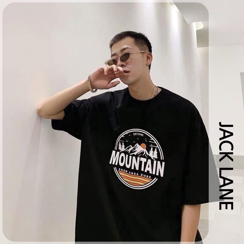 Áo phông Oversize Mountain, JACKLANE, Áo cộc tay Unisex Jack Lane