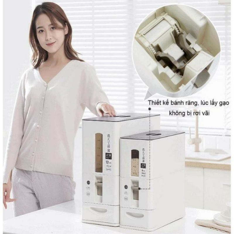Thùng gạo thông minh NHẬT BẢN loại 12kg
