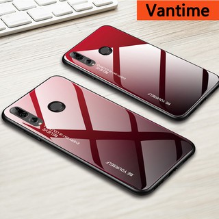 Ốp lưng màu Gradient phủ kính cường lực chống trầy xước cho Huawei Y9 Prime 2019