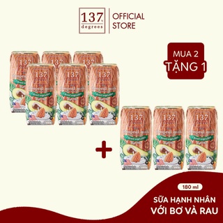 Sữa Hạt Hạnh Nhân 137 Degrees 180ml (3 Lốc)