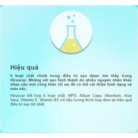 Gel cải thiện sẹo vừa, sẹo lõm, sẹo thâm Hiruscar 5g - FREESHIP 99k