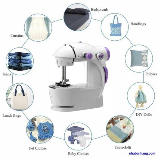 Máy May Mini Gia Đình CMD Có Đèn Led và BÀN ĐẠP CHÂN