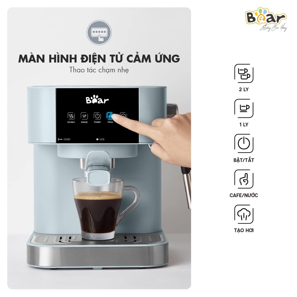 [CHÍNH HÃNG BẢO HÀNH 18 THÁNG]  Máy pha cà phê Bear KFJ-A15L1 (CF-B15V1)