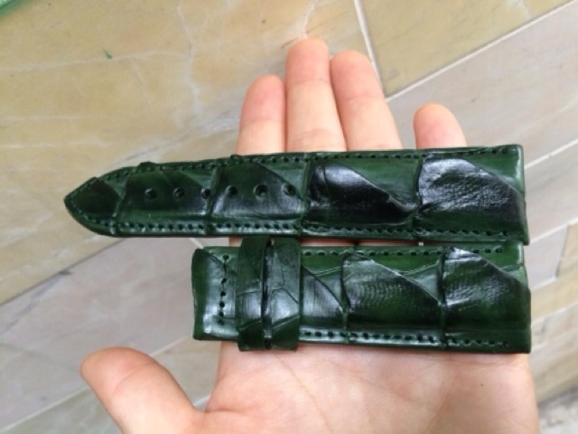 Dây Đồng Hồ Da Cá Sấu Gai Đuôi Size 20-22-24