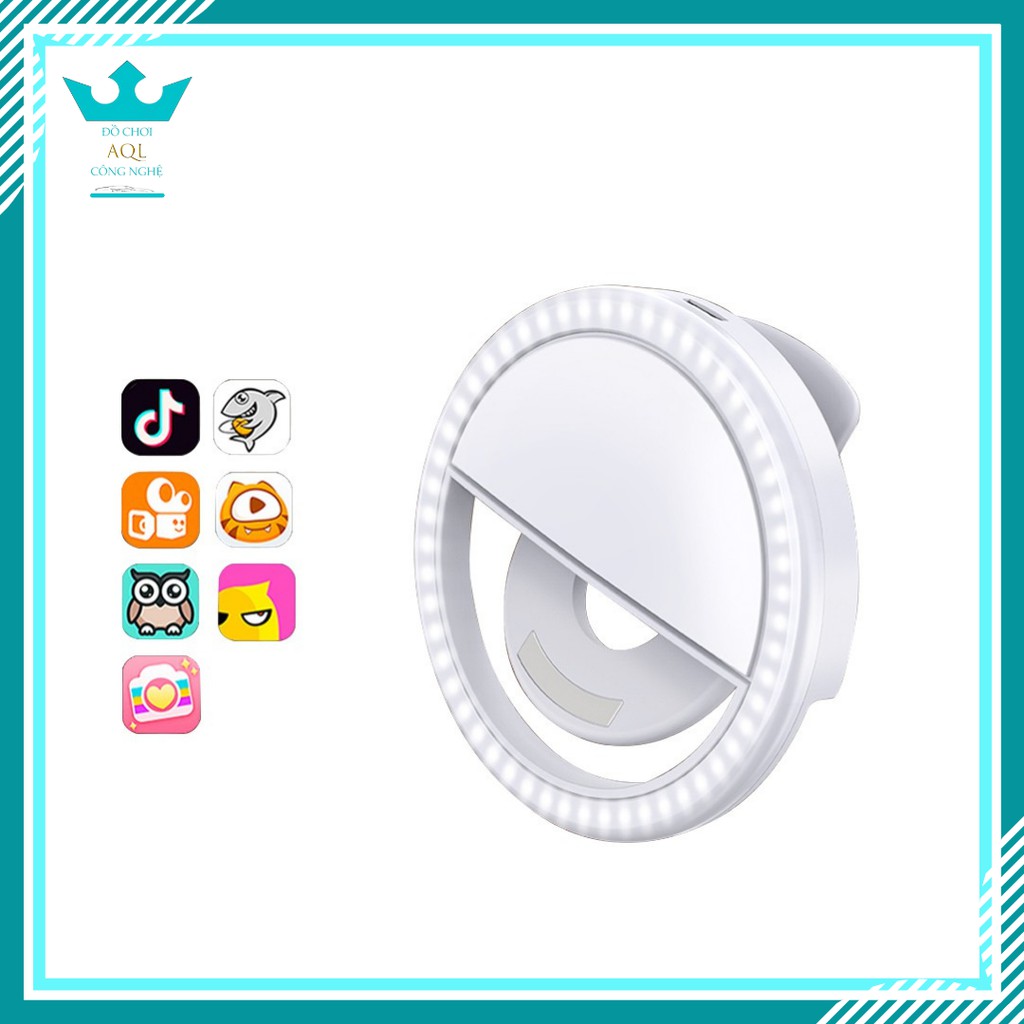 Đèn Led Selfie Kẹp Điện Thoại Chụp Ảnh Tự Sướng - Đèn Selfie Điện Thoại 3 Chế Độ Sáng