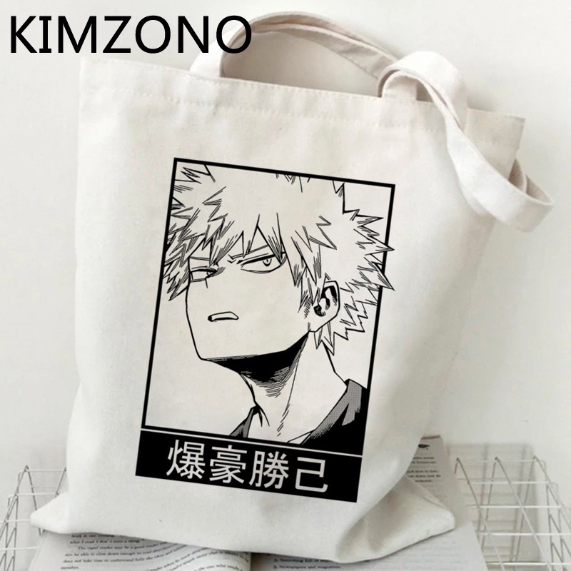 Túi xách mua sắm có thể gập lại in hình My Hero Academia Bakugo
