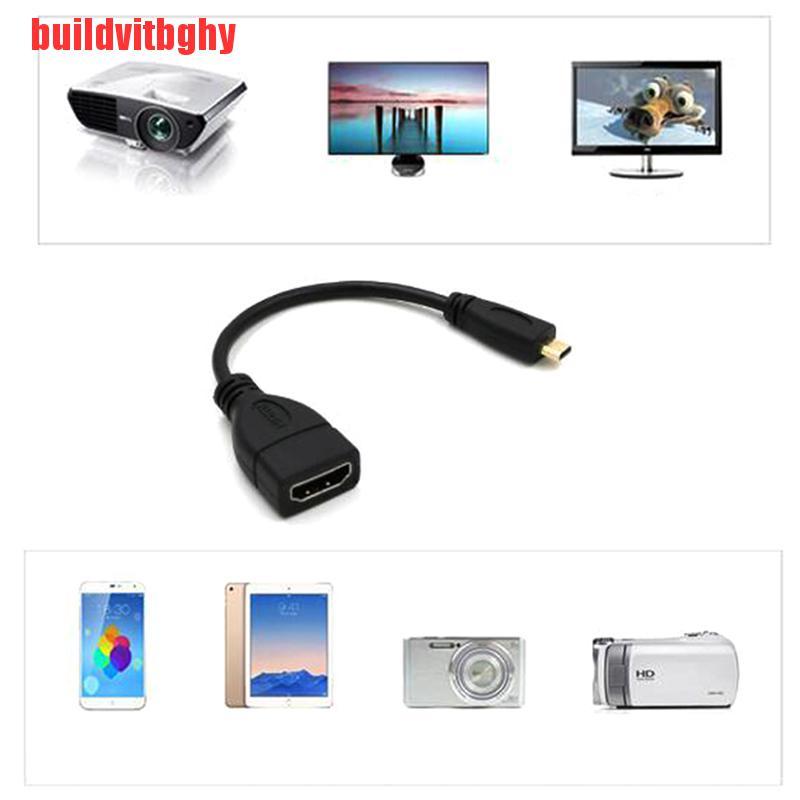 (Mua-Code) Giắc Chuyển Đổi Từ Micro Hdmi Sang Hdmi Male Sang Female Cho Hdtv Type D Hdmi