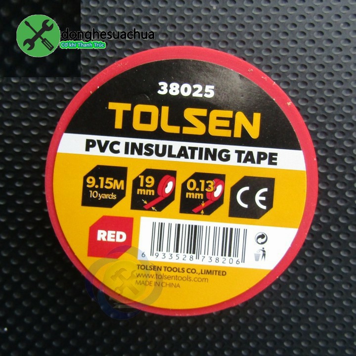 Băng keo điện trắng Tolsen 38024 dài 9.15M dày 0.13mm bảng 19mm