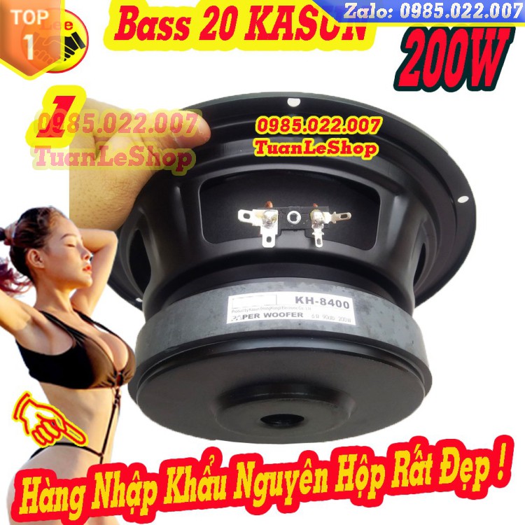 LOA BASS 2 TẤC KASUN CHÍNH HÃNG KH8400 - LOA BASS RỜI - GIÁ 02 CHIẾC LOA BASS 20
