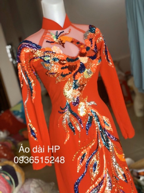 Áo dài cô dâu rồng phượng cao cấp