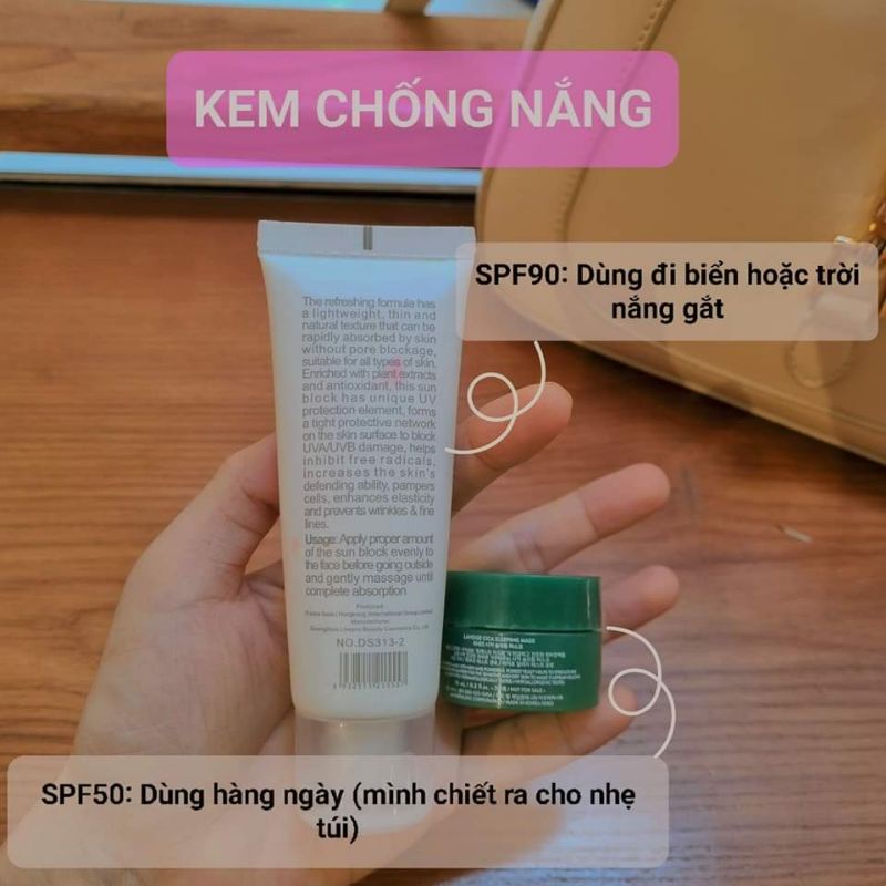 Kem chống nắng không bết rít thấm nhanh by caremcarem