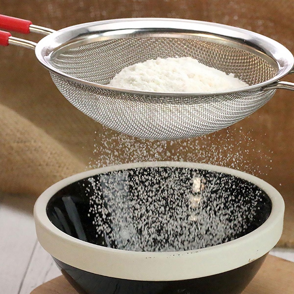 Rây Lưới Hai Lớp Bằng Thép Không Gỉ Chuyên Dụng Để Rây Bột Làm Bánh