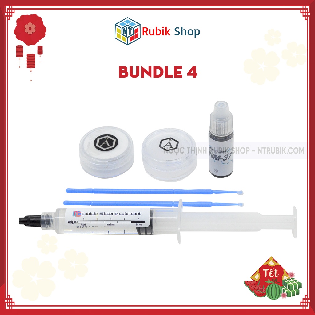 [Cubicle-bundle 4] Combo Angstrom Gravitas &amp; Angstrom Dignitas &amp; DNM 37 3cc &amp; Weight 5 dầu bôi trơn rubik