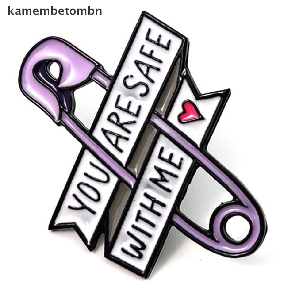 Ghim Cài Áo Ba Lô Túi Xách Cứng Họa Tiết Chữ kamembetombn You Are Safe With Me An Toàn Cho Cặp Đôi Nam Nữ
