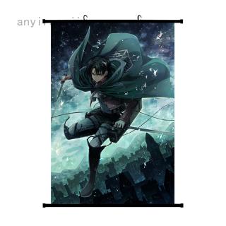Tranh vải Canvas treo tường trang trí hình Anime Attack On Titan 2019