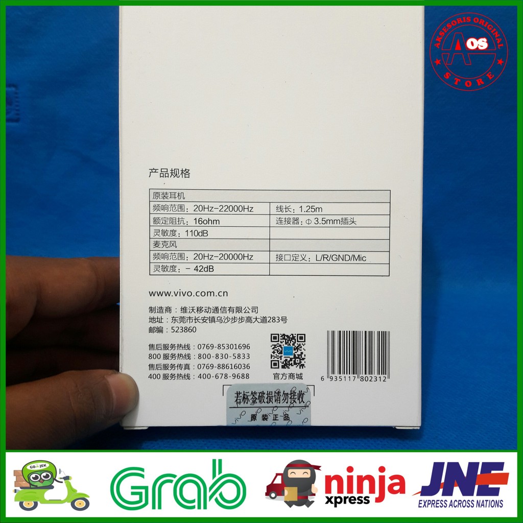 Tai Nghe Nhét Tai Chính Hãng 100% Cho Vivo Y55 Y66 Y55s Y69 V5lite V5s