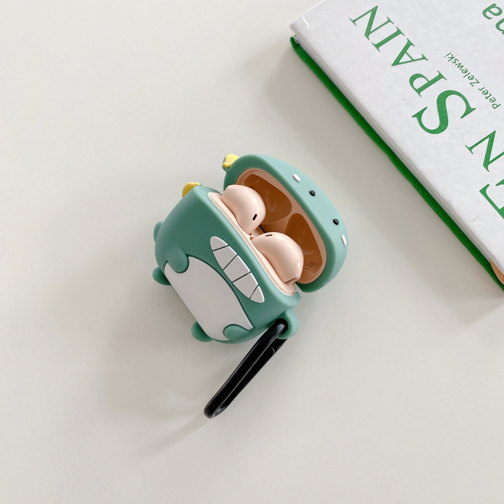 Vỏ Bảo Vệ Hộp Sạc Tai Nghe bluetooth Không Dây Baseus w04+ Bằng Silicon Mềm Họa Tiết Hoạt Hình 3D Dễ Thương