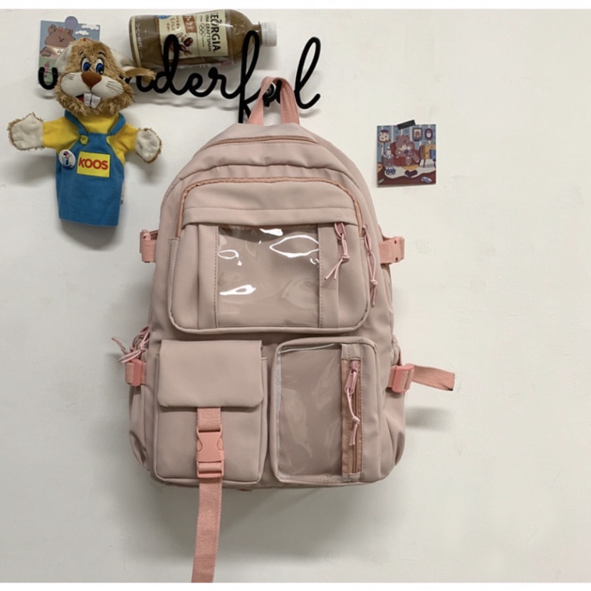 Balo cặp ulzzang basic nữ thời trang đi học đi chơi du lịch giá rẻ đựng vừa laptop canvas HỘP TRÊN | steven