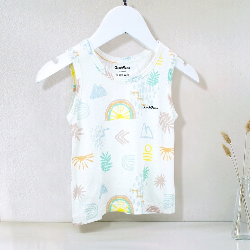 Goodmama - Áo ba lỗ sợi tre thông hơi Goodmama cho bé size 6-9/9-12/12-18/18-24/24-36m