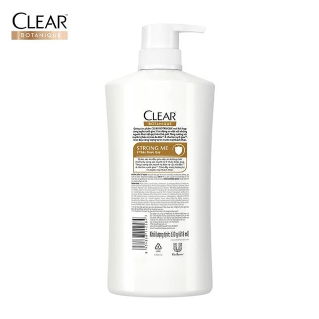 Dầu gội clear thảo dược mẫu mới 630g và 900g