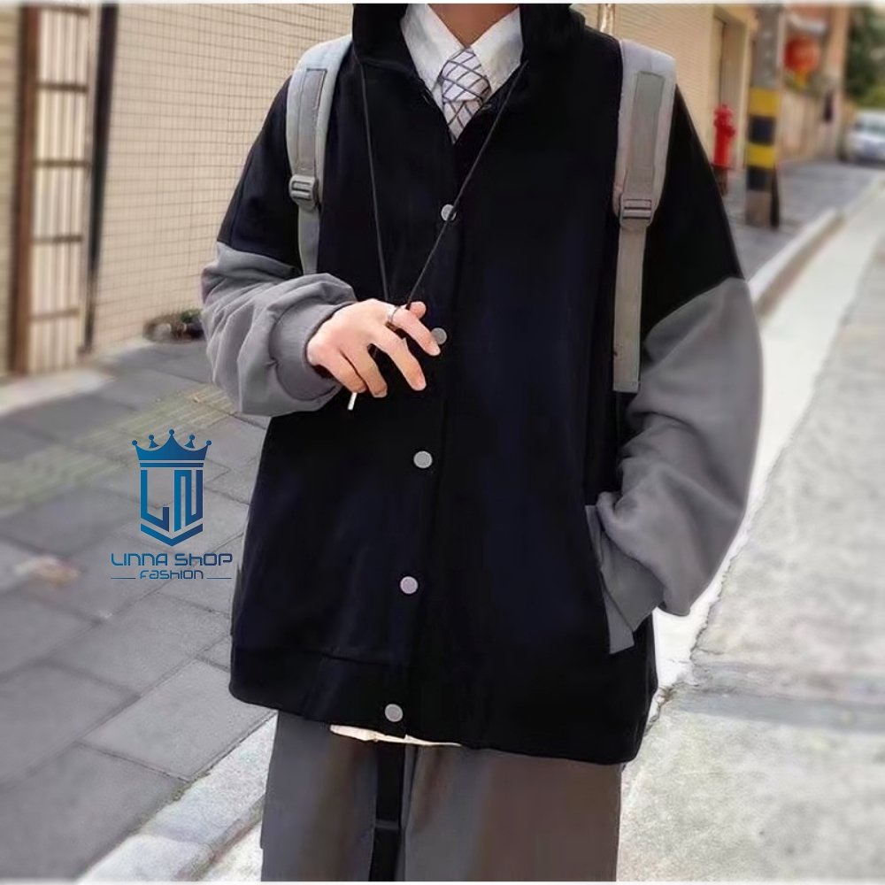 Áo khoác nam phối tay nỉ loại 1 cao cấp áo khoác hoodie hàn quốc có nón nam nữ mặt được vải dày thấm hút mồ hôi.