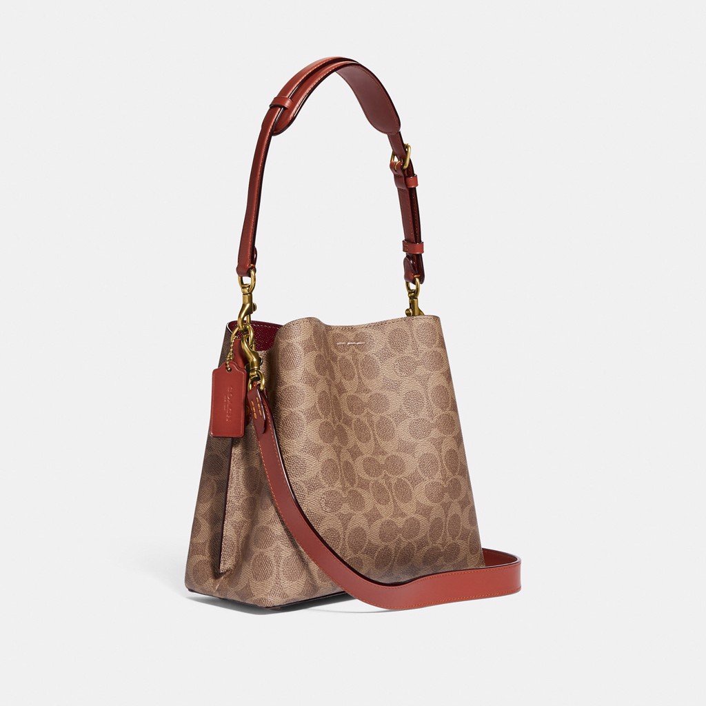 Túi Xách Giỏ Xách Nữ Thời Trang- Coach Willow 21 Bucket Bag Canvas, Ví Nữ, Giá Tốt Giao Nhanh