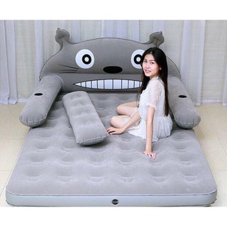 Sẵn hàng Giường hơi hình thú kute kèm bơm và miếng vá