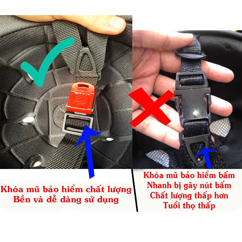 Mũ Bảo Hiểm Nửa Đầu 1/2 NHIỀU TEM có kính Siêu HOT - Hàng Cao Cấp