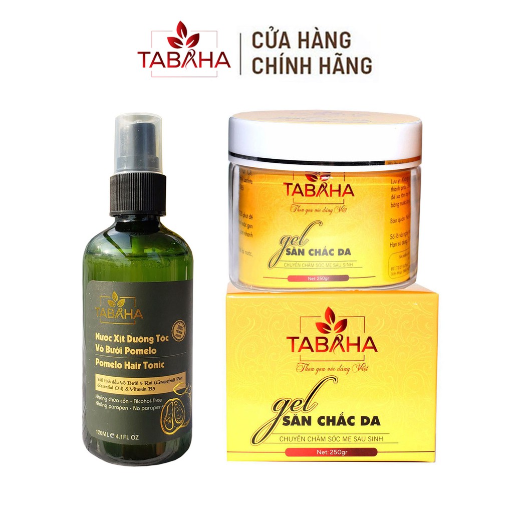 Kem tan mỡ bụng Tabaha 250g + Xịt dưỡng tóc tinh dầu bưởi TaBaHa 120ml