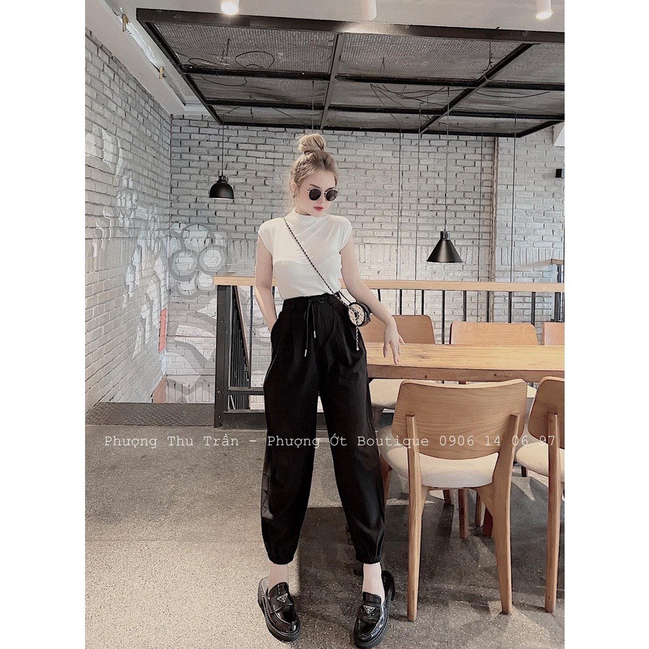 Quần baggy vải bo gấu cạp rút 808