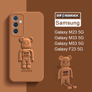Ốp Điện Thoại Silicon Mềm Có Giá Đỡ Hình Gấu Cho Samsung Galaxy M53 M52 M33 M23 M13 F23 5G M31 M21 M30S M14 5G 4G
