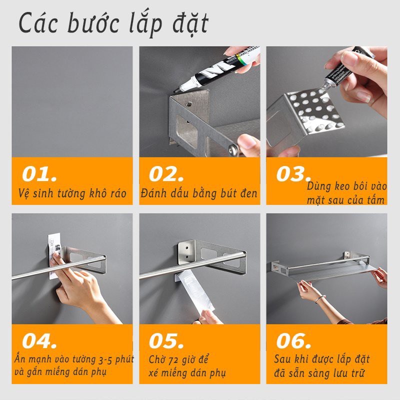 Kệ Gia Vị Inox Treo Tường Kệ Để Gia Vị Đa Năng Nhà Bếp - LAVITA