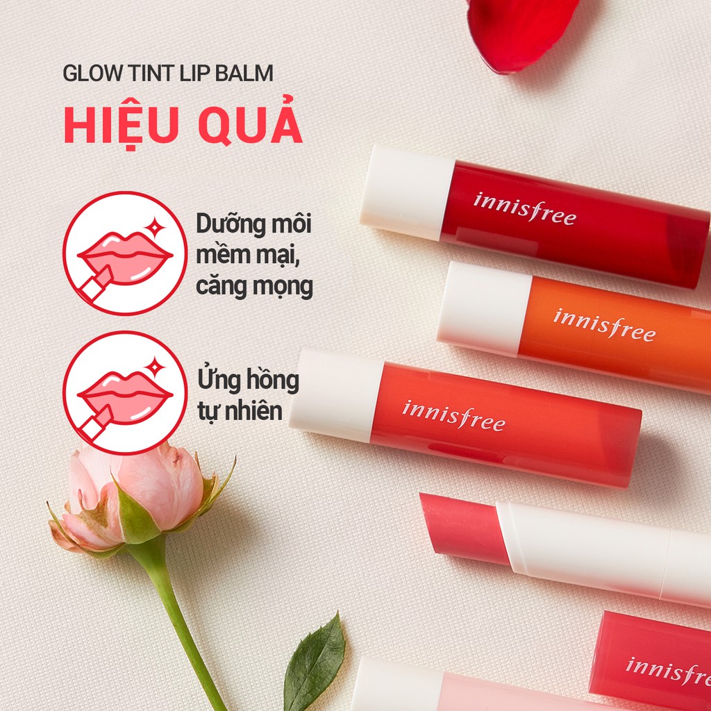 Son dưỡng có màu innisfree Glow Tint Lip Balm 3.5g