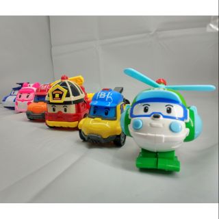Bộ 6 nhân vật robocar poli robot biến hình siêu xe Robot 6 trong 1