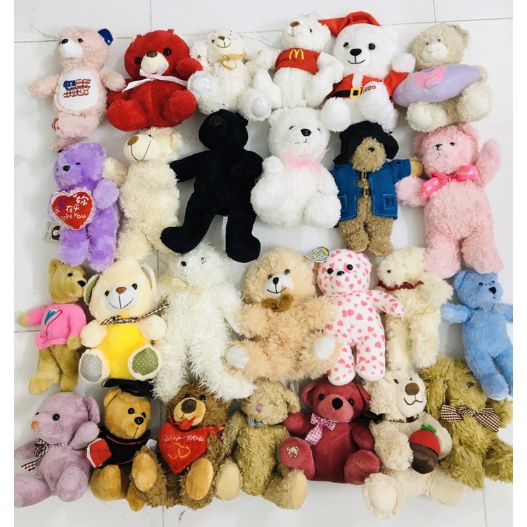 Thú bông tedy lông xù size 17-40cm