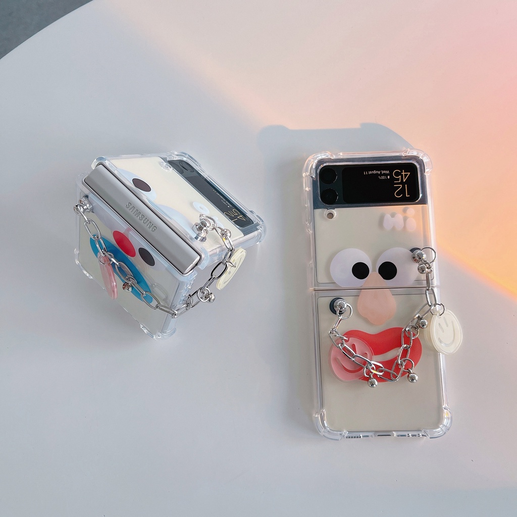 Ốp Điện Thoại TPU Dẻo Họa Tiết Hoạt Hình Biểu Cảm Vui Nhộn Chống Sốc Cho Samsung z Flip 3 5G Galaxy z Flip 3