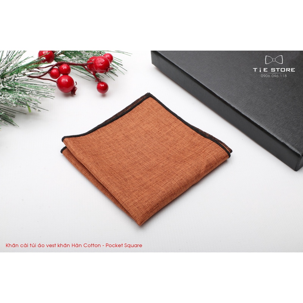 Khăn Cài Túi Áo Vest - Pocket Square, phụ kiện lịch lãm, nhiều mẫu trơn màu