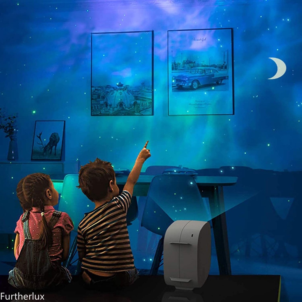 Đèn chiếu sao Galaxy Aurora Star Moon Bluetooth có điều khiển bằng giọng nói Thuận tiện cho người lớn và trẻ em