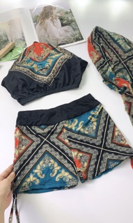 Bộ bơi 3 chi tiết( áo + quần+ khăn)