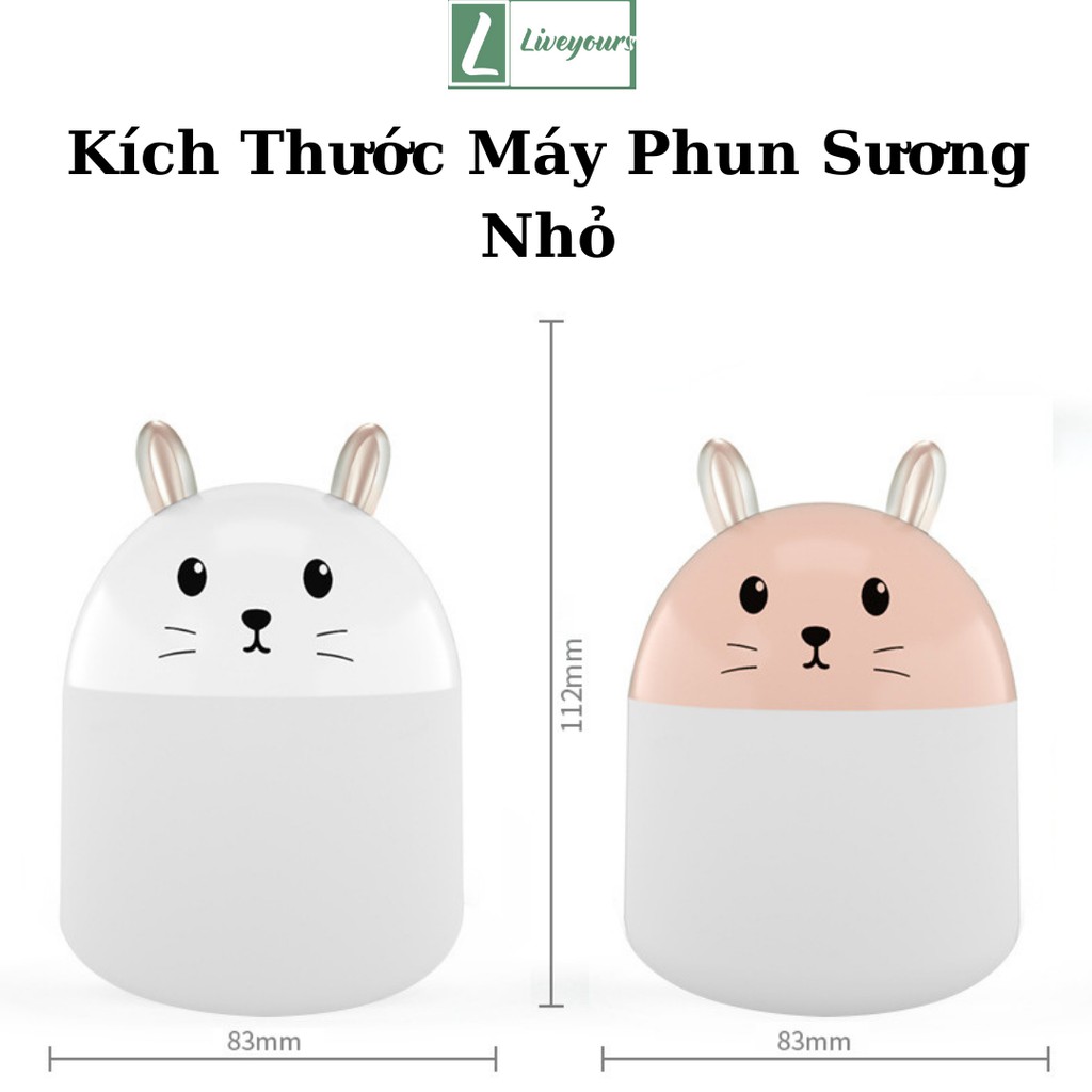 Máy Phun Sương Tạo Ẩm Không Khí Hình Thú Dung Tích 300ml - 700ml Có Đèn Led Dùng Làm Đèn Phòng Ngủ Siêu Đẹp