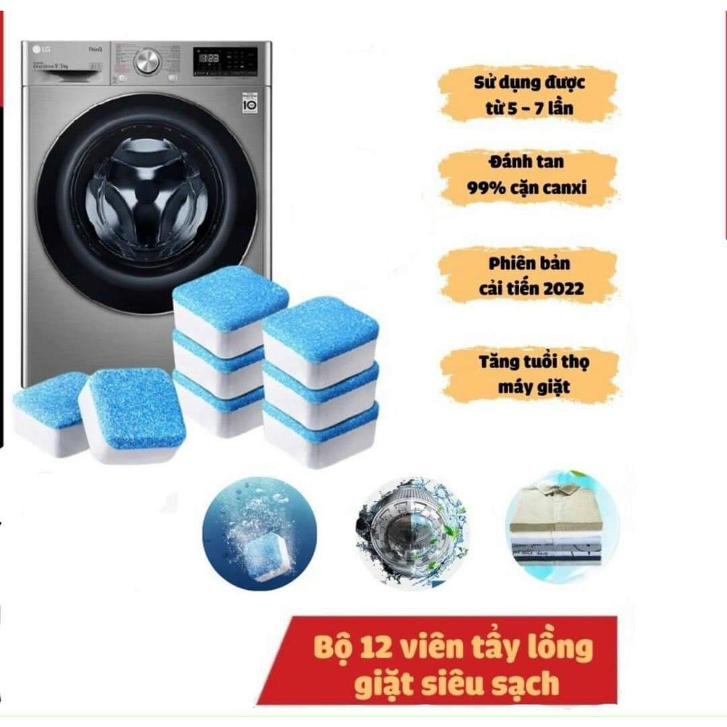 [FREESHIP❤️] VIÊN TẨY VỆ SINH LỒNG MÁY GIẶT DIỆT KHUẨN HIỆU QUẢ SIGO